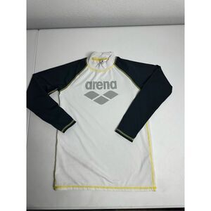 Arena BOYS LONG SLEEVE RASH GUARD UPF 40+ White Gray Size 28 UV protection
